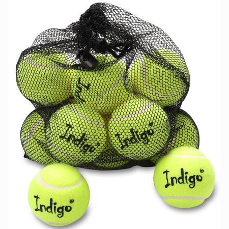 Купить Мяч для большого тенниса Indigo (12 шт в сетке) начальный уровень в Лысьве 