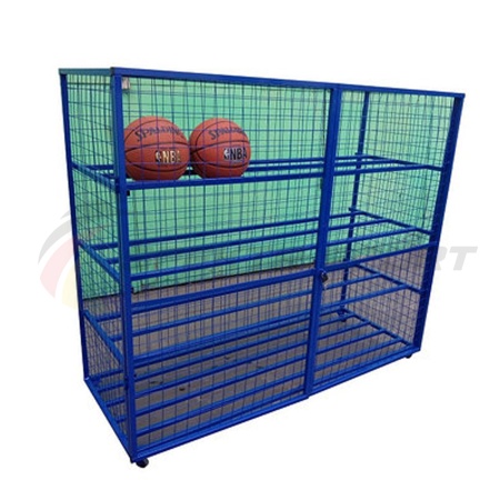 Купить Стеллаж для хранения мячей и инвентаря передвижной металлический (сетка) Цельносварной в Лысьве 
